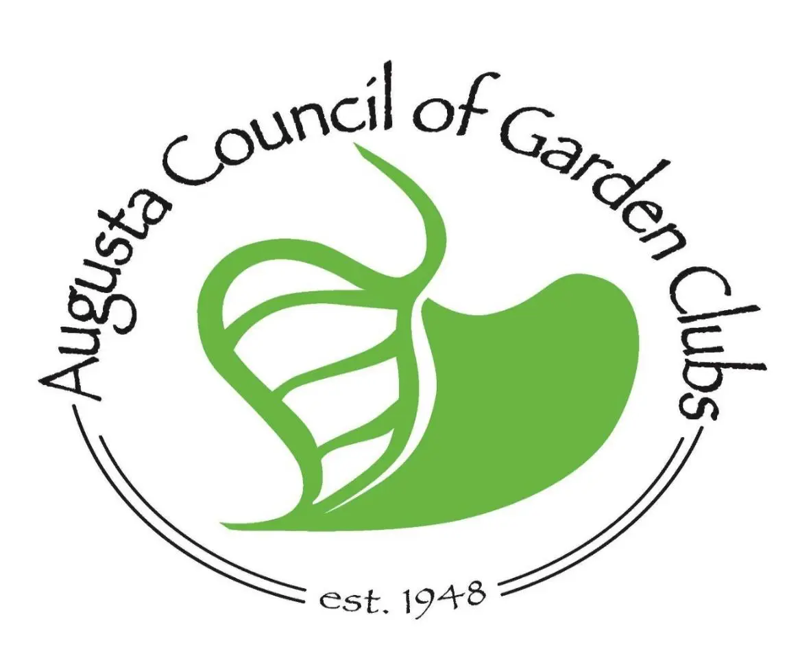 A logo of the augusta council of garden clubs.