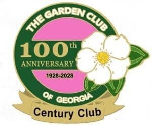 Logo of the Garden Club of Georgia's 100th anniversary.