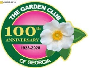 Logo celebrating 100 years of The Garden Club of Georgia.