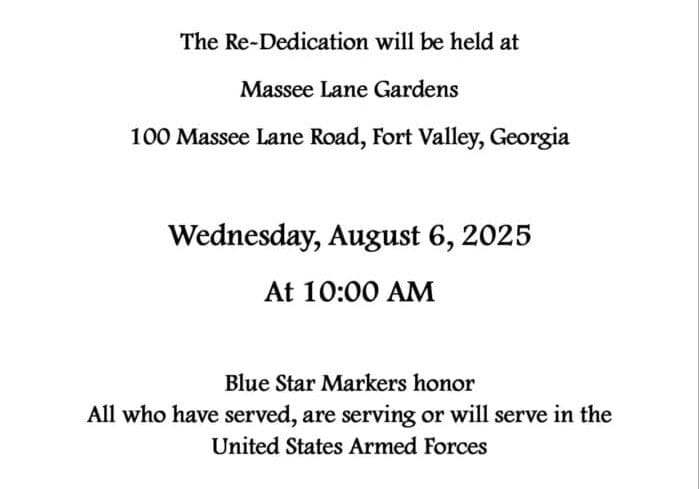 8.6.25 Re-dedication of Blue Star Memorial By-Way Marker, Magnolia GC Fort Valley 8.6.25 Re-dedication of Blue Star Memorial By-Way Marker, Magnolia GC Fort Valley