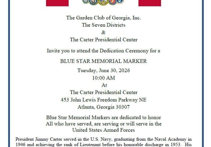 BSMM Dedication 6.30.26 Carter Center Invitation