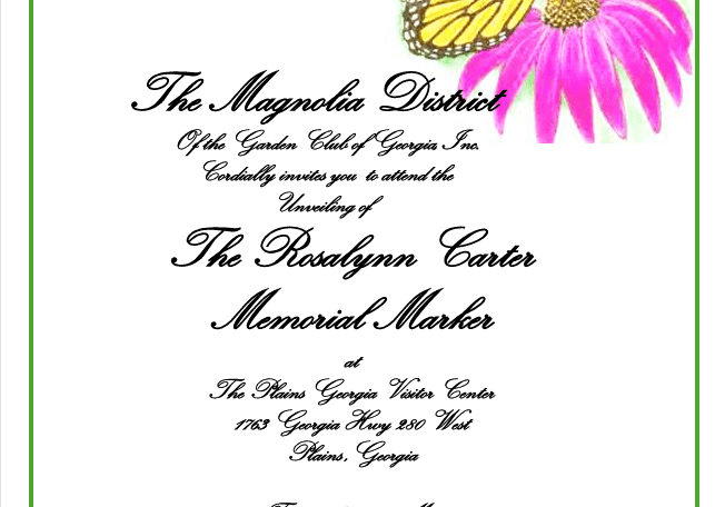 RosalynCarterMarkerInvitation